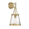 Savoy House Crawford 1 - Light Wall Light in  Warm Brass - 2 of 4