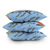 16"x16" SunLee Art Poppy Garden Square Throw Pillow Blue - Deny Designs - 4 of 4