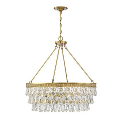 Savoy House Windham 6 - Light Pendant in  Warm Brass