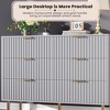 Zstar 47.2" Fluted 6 Drawer Dresser for Bedroom, Deep Drawers - 4 of 4