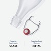 Bormioli Rocco 4.25 Oz Square Swing Top Bottles (Set of 4) - Leakproof & Airtight Storage Jars with Clamp Lids, Clear Reusable Bottles - 3 of 4