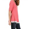 Women's Crochet Trim Lace Up Drawstring Top - umgee - 2 of 4