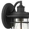 John Timberland Markham Modern Nautical Outdoor Wall Light Fixtures Set of 2 Textured Black 10 1/2" Clear Seedy Glass for Post Exterior Barn Deck Home - 3 of 4