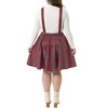 Women's Plus Size Elegant Plaid Overalls Casual Fall A-Line Skirts - Agnes Orinda - 3 of 4