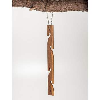 Kalmar Homd Solid Acacia wood 4 Pot Hanging Plant Holder with chain