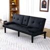 NicBex Modern Leather Tufted Loveseat Sofa Couch with Foldable Cup Holder & Sturdy Legs,2-Seat Lounge Sofa for Living Room,Apartment - 2 of 4