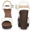 Perphy Women's Platform Buckle Ankle Strap Chunky High Heels Sandals - 2 of 3