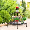 Ironwork Fan-shaped 3-tier Pot Plant Stand, Stair-step Design to  Accommodate More Greenery - 2 of 4