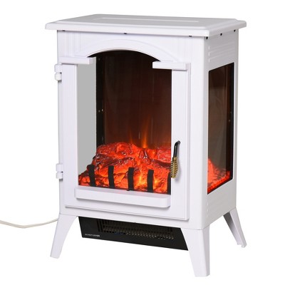 HOMCOM Electric Fireplace Heater, Fireplace Stove with Realistic LED Flames and Logs, Overheating Protection, 750W/1500W