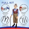 4E's Novelty Old Man Costume For Kids Boys - 100 Days of School Costume for Boys Grandpa Dress Up Outfit with Cane 6 Pcs Set Size Large - 4 of 4