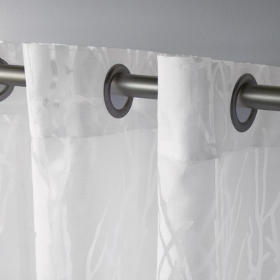 Edinburgh Sheer White Cotton Polyester Grommet Window Curtains
