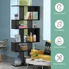 5 Cubes Ladder Shelf Corner Bookshelf Display Rack Bookcase - 4 of 4