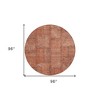 Salmon Copper And Gray Patchwork Washable Indoor Outdoor Area Rug - 3 of 4