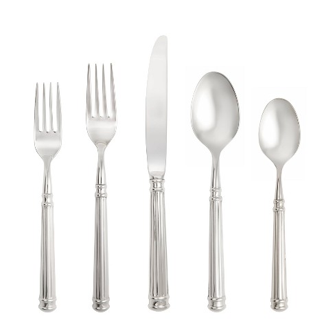 Fortessa Tableware Solutions 5pc Nyssa Hollow Handle Flatware Set 18 10 Stainless Steel Dishwasher safe Service For 1 Target