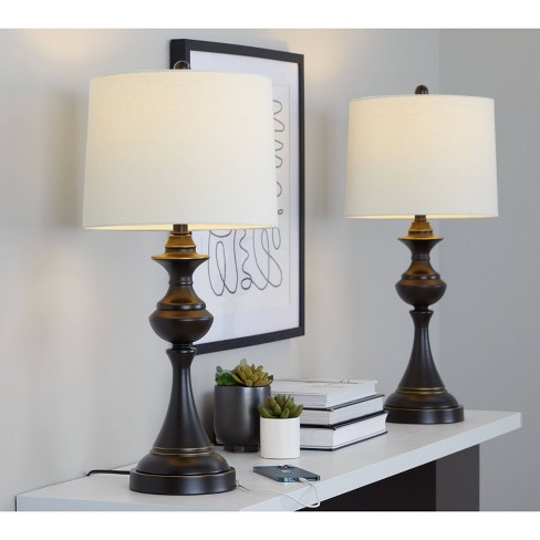 Oil fashion rubbed bronze table lamps