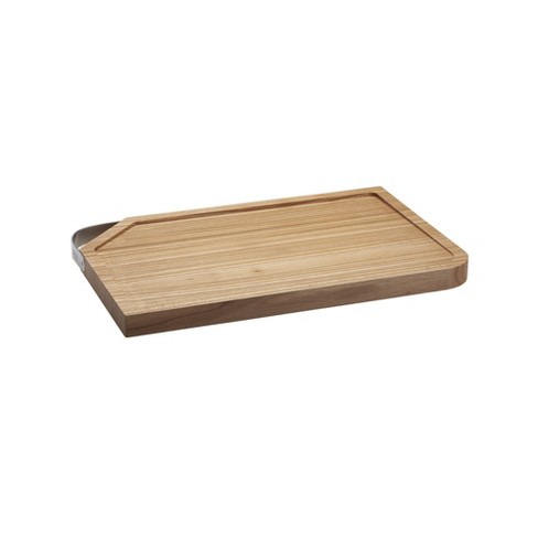 Rosle Natural Wood Cutting Board With Stainless Steel Handle (36 X 24 X ...