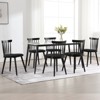 Bekrvio Windsor Dining Chair-Farmhouse Solid Wood Spindle Back Side Chair Mid-Century Modern Black Armless Kitchen Chair for Dining Room Restaurant - 4 of 4