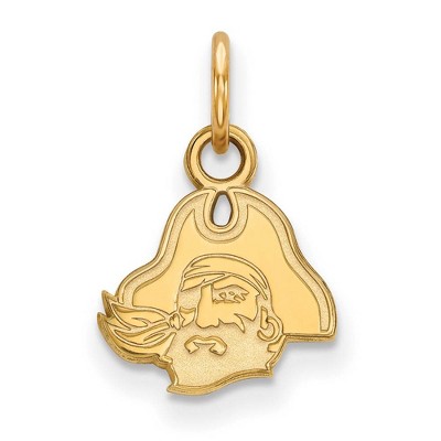Black Bow Jewelry 10k Yellow Gold East Carolina Pirates NCAA Extra Small Pendant