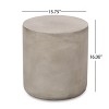 MOEPISY Outdoor LightWeight Concrete Side Table, Light Gray - 4 of 4