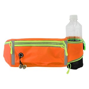 Unique Bargains Waist Pack Bag with Water Bottle Holder Orange 1 Pc - 1 of 4