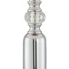 Barnes and Ivy Derby Collection Traditional 3-Piece Floor and Table Lamp Set Silver Chrome Finish Metal White Shade Living Room Bedroom Bedside - 2 of 4