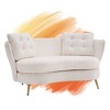 CAVINAS Upholstered Loveseat Sofa, 2-Seat Sofa Couch with Golden Metal Legs, for Living Room, Bedroom, Apartment - 2 of 4