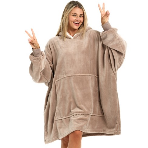 Adr Wearable Blanket Hoodie Adult Oversized Hoodies For Women Mens Oversized Hoodie Blankets Rose Taupe Medium Target