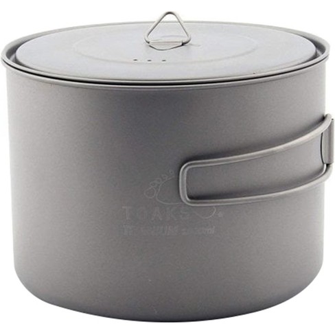 Toaks 1600ml Ultralight Titanium Camping Cook Pot With Foldable