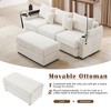 2/4/5/6 pcs Sectional Sofa Couch, Storage Sofa Chair with Movable Ottoman, USB Ports, Cup Holders, Phone Holder -ModernLuxe - 4 of 4