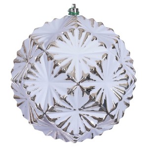 Vickerman Etch Prism White Brush Ornament - 1 of 1