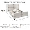 CAVINAS Twin Storage Bed Frame with High Back Headboard,Upholstered Bed Frame with Footboard,Wood Sturdy Platform Bed for Bedroom - 4 of 4