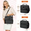 OPUX Double Decker Lunch Box Men Women, Insulated Leakproof Cooler Bag Adult Work, Dual Compartment Pail Tote Boys Girls Kids - 3 of 4