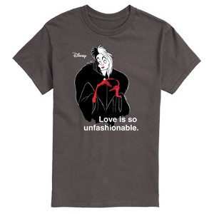 Men's - Disney Villains - Cruella De Vil Love Unfasionable Short Sleeve Graphic T-Shirt - 1 of 4