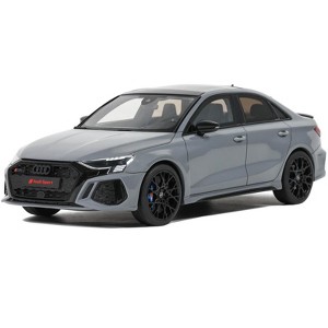 2022 Audi RS 3 Sedan Performance Edition Nargo Gray with Sunroof 1/18 Model Car by GT Spirit - 1 of 4