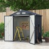Costway 6.3' x 3.5' Outdoor Storage Shed with Base Floor 4 Vents Waterproof & Windproof - 2 of 4