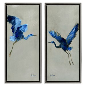 Stupell Industries Expressive Flying Cranes Abstract Birds, 15" x 31" - 1 of 4