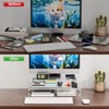 BRINJOY Clear Acrylic Monitor Stand Riser 2 Tier, 5.12 Inches High Clear Computer Desk Organizer Shelf for Multi Media PC Storage Laptop - 3 of 4