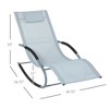 PAGED Outdoor Patio Lounge Chair, Zero Gravity Rocking Chair Lawn Chairs with Detachable Pillow for Patio, Poolside, Beach, Lawn - 4 of 4