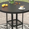 Ridstar 37.4 in. H Black Round Steel Outdoor Bar Table - 2 of 4