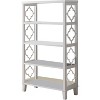 Kings Brand Furniture White Finish Wood Etagere 5 Tier Bookcase - 2 of 4