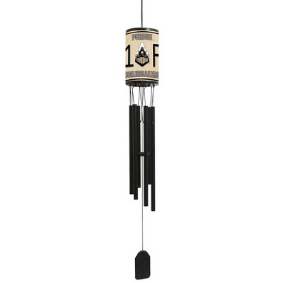 NCAA Wind Chime, #1 Fan with Team Logo - Purdue Boilermakers