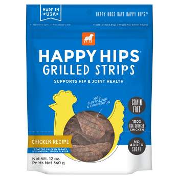 Cloud Star Happy Hips Grilled Strips Grain-Free Chicken Dog Treats - 12oz