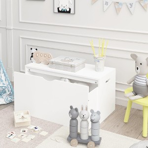 ORRD Kids Toy Storage Organizer with Rolling Drawer, Wooden Toy Chest with Wheels and Large Pull-Out Bin for Nursery, Bedroom or Playroom - 1 of 4