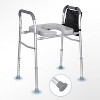 Toilet Seat Riser for Seniors, Raised Toilet Seat with Handles, Adjustable Height & Width, 300lbs Weight Capacity - 3 of 4