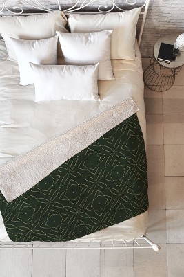 Marta Barragan Camarasa Vintage emerald pattern Fleece Blanket, 50x60 - Deny Designs