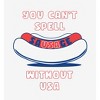 Americana You Can't Spell Sausage Without USA Long Sleeve Adult Hooded Sweatshirt - 2 of 2