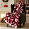 Super Soft Christmas Throw For Couch Bed Fuzzy Fluffy Fleece Cozy Like Chenille Cute Tree Deer Snow Pattern Thick And Warm For Wintertwin - 2 of 4