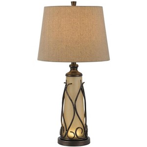 Cal Lighting 150W 3 Way Taylor Tb Lp W/1W Led - Light Brown - 1 of 2