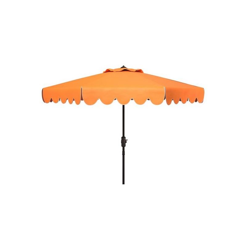 Venice Single Scallop 9Ft Crank Push Button Tilt Patio Outdoor Umbrella  - Safavieh, 1 of 2