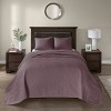 Gulches 3 Piece King Reversible Bedspread Set,Purple - 3 of 4